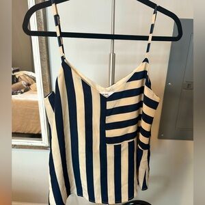 Mod Ref Blue And White Striped Top